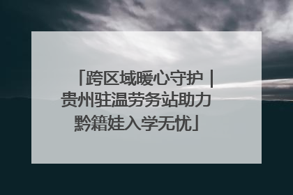 跨区域暖心守护｜贵州驻温劳务站助力黔籍娃入学无忧