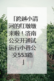 跨越小清河的红墩墩来啦！济南公交开通试运行小巷公交553路