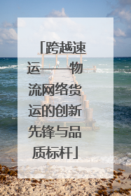 跨越速运——物流网络货运的创新先锋与品质标杆