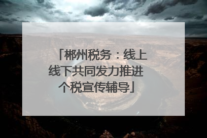 郴州税务：线上线下共同发力推进个税宣传辅导