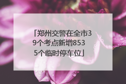 郑州交警在全市39个考点新增8535个临时停车位