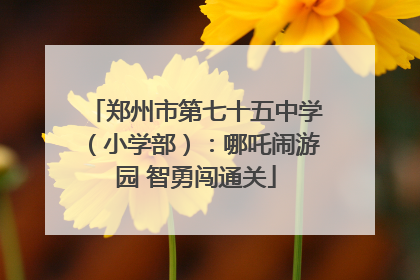 郑州市第七十五中学（小学部）：哪吒闹游园 智勇闯通关