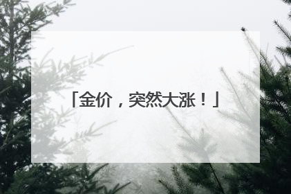 金价，突然大涨！