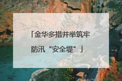 金华多措并举筑牢防汛“安全堤”