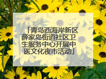 青岛西海岸新区薛家岛街道社区卫生服务中心开展中医文化夜市活动