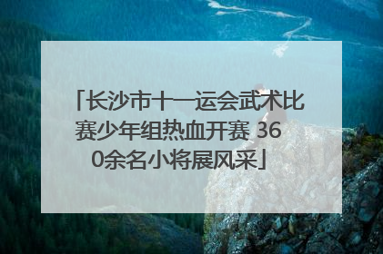 长沙市十一运会武术比赛少年组热血开赛 360余名小将展风采