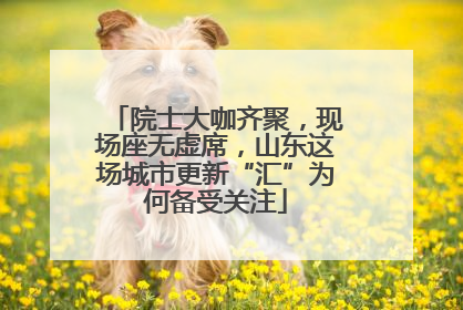 院士大咖齐聚，现场座无虚席，山东这场城市更新“汇”为何备受关注
