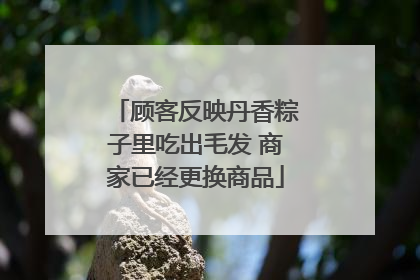 顾客反映丹香粽子里吃出毛发 商家已经更换商品