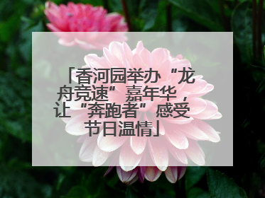 香河园举办“龙舟竞速”嘉年华，让“奔跑者”感受节日温情