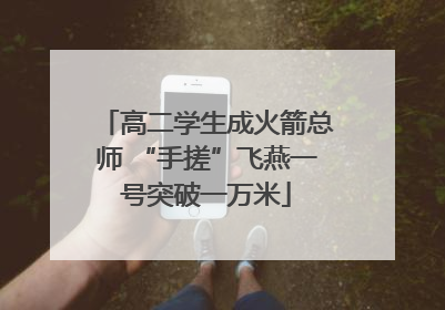 高二学生成火箭总师 “手搓”飞燕一号突破一万米