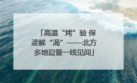高温“烤”验 保灌解“渴”——北方多地夏管一线见闻