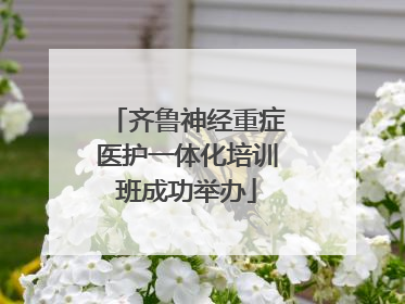 齐鲁神经重症医护一体化培训班成功举办