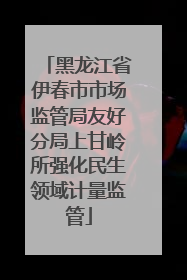 黑龙江省伊春市市场监管局友好分局上甘岭所强化民生领域计量监管