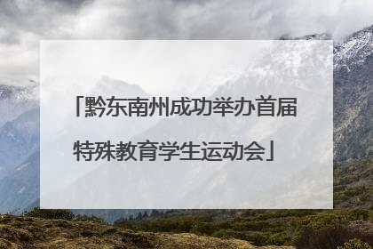 黔东南州成功举办首届特殊教育学生运动会