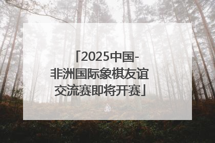 2025中国-非洲国际象棋友谊交流赛即将开赛
