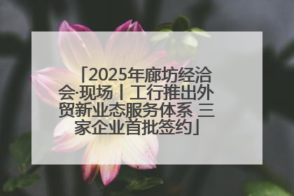 2025年廊坊经洽会·现场丨工行推出外贸新业态服务体系 三家企业首批签约