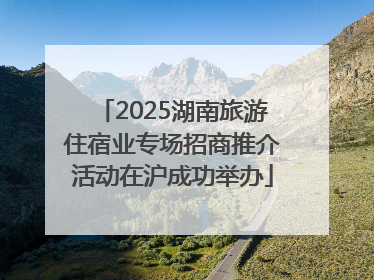 2025湖南旅游住宿业专场招商推介活动在沪成功举办