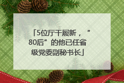 5位厅干履新，“80后”的他已任省级党委副秘书长