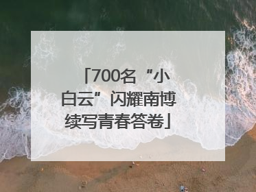 700名“小白云”闪耀南博续写青春答卷