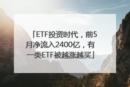 ETF投资时代，前5月净流入2400亿，有一类ETF被越涨越买